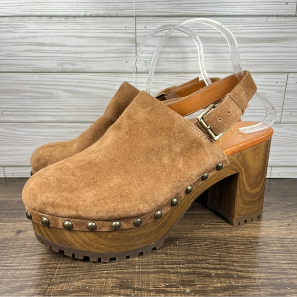 Jessica Simpson Tiarah Block Heel Clogs Women’s Brown Shoes - Women’s Size 9 (M) - Picture 1 of 9